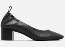 Everlane The Italian Leather Day Heel in Black Napa Leather 9.5