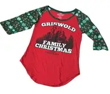 NWT National Lampoon's Christmas Vacation Raglan Tee - Red - Large