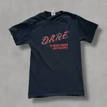 DARE To Resist Drugs and Violence Black & Red Camo T-shirt