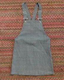 GINGHAM PLAID STRETCH OVERALL DRESS