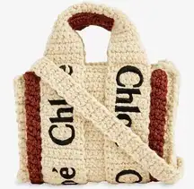 Chloé NWT Chloe Woody Crochet Nano Crossbody Tote Bag