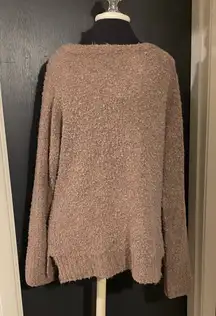 💜 Sleeping on Snow Anthropologie Wool and Baby Alpaca Chunky Brown Sweater
