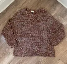 Universal Threads V-neck sweater brown knit 100% cotton Women’s size XL