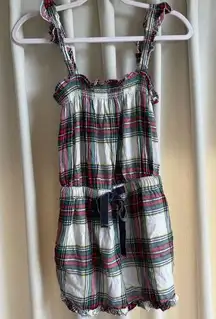 Aerie plaid flannel pajama romper
