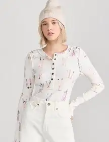 Fp Movement Printed Rally Layer White Ski Combo Size XS NWT