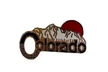 Colorado CO Mountains Sunrise State Souvenir Ski Travel Resorts Enamel Pin