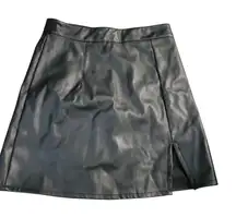 SHEIN Black A-Line Mini Skirt with Slit