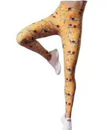 Beach Riot  SPORT x CARBON38 SHEA
7/8 Length Leggings FLORAL Gold XS