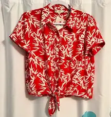 Tropical tie front top