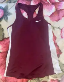 Nike Maroon Racerback Dri-Fit Sports Tank Top