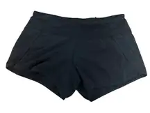 Lululemon Speed Up High Rise Short 2.5 Black Women Size 8 Athlesiure Running