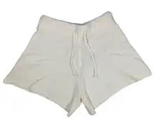 WeWoreWhat Chunky Cozy Stitch Pull On Sweater Short XS Ivory‎ NWT