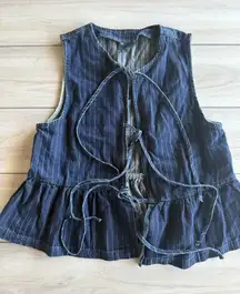 ASOS Top en jean noué devant Blue Size 12/14 NWOT