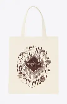 Harry Potter Marauder’s Map Canvas Tote Bag – Cream