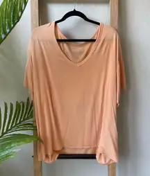 American Eagle Soft & Sexy Tee XL | Peach V-Neck Lightweight T-Shirt