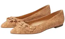 Jack Rogers Cork Ruffle Pointed Toe Flats Comfortable Women's Shoes‎ Cottagecore