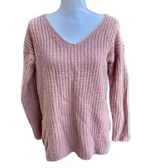 Dusty Rose woven knit Sweater