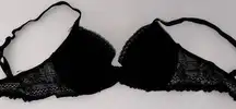 Calvin Klein  Padded Underwire‎ Bra White Lace RN13968 34b