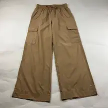 Old Navy Wrapping Paper Khaki Stretch Tech High Rise Wide Leg Cargo Pant S