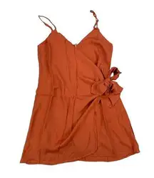 Honey Belle  - Side Tie Sleeveless Mini Dress in Rust