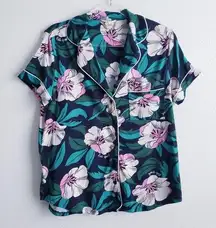 Kate Spade Floral Button Down Short Sleeve PJ Shirt