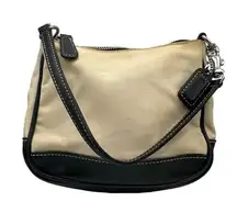 COACH Black and Cream Canvas Wristlet / MINI Purse