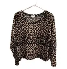 Orange Kiss Animal Print Sweater Shirt