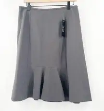 Le Suit  Skirt Size 6 Gray Tulip Pleated Business Casual Office Work Career NWT