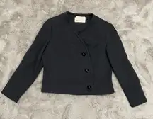 Vintage Bergdorf Goodman Kimberly Jacket 100%‎ Virgin Wool Black Women S Luxury