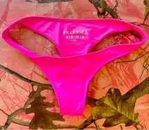 frankie’s bikinis hot pink cheeky thong bikini bottoms