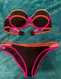 Neon Bandeau Bikini Set