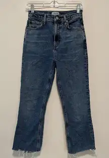AGOLDE Vintage High Rise Bootcut Jeans Frayed Hem Size 25‎