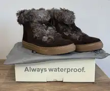 Cougar Winter Snow Boots Size 9 Women's Brown Cocoa Dasha Faux Fur Lace Up Zip