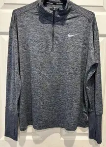 Nike Element Women's‎ 1/4 Zip Running Top gray reflective pullover Large