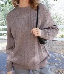 brandy melville briana cable knit sweater