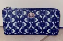 Coach  monogram wallet Blue & White