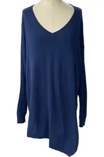 Joie Armelio Sweater Asymmetric hem Navy blue Size MEDIUM