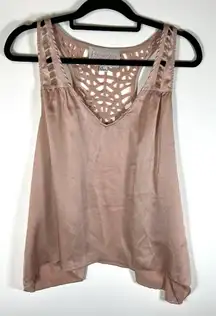 Rory Beca Forever 21 Pink Tank Size‎ Large Blazer Cut Detailed New With Tags