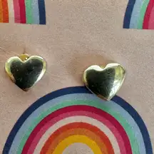 Sterling Silver Puffy Heart Stud Earrings