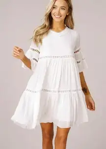 White Listicle dress