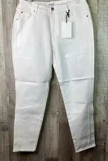 EVIDNT Los Angeles Size 28 Tate Skinny Leg White Denim Jeans 3” Slit Pantlegs