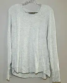 Athleta Light Gray Women's Sweatshirt crossover lounge workout layering minimal