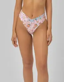 NWT Blackbough Valentina High Waist Floral Bikini Bottoms Size XL Pink