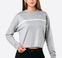 Nike grey oversized stripe  pullover size large