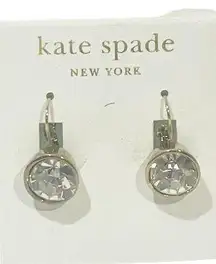 Kate Spade New York Clear/Gold Earrings Jewelry NEW