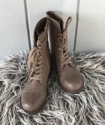 NWT Rampage Jeliana Leather Lace Up Boots