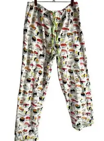 *THE CAT'S PAJAMAS 100% COTTON SUSHI PRINT PAJAMA PANTS**XL**SLEEPWEAR Fleece