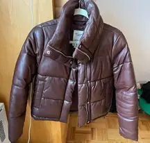 Women's Brown/Maroon Puffer Jacket