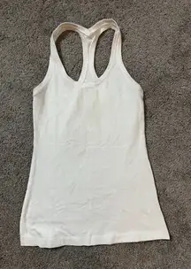 Lululemon White Racerback Tank Top M