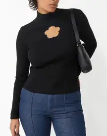 & OTHER STORIES Floral Cut-Out Knit Sweater Top